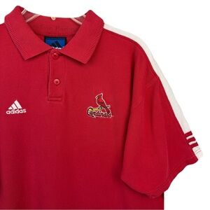 RARE Vintage 90s/Y2K Adidas St. Louis Cardinals MLB Polo Shirt